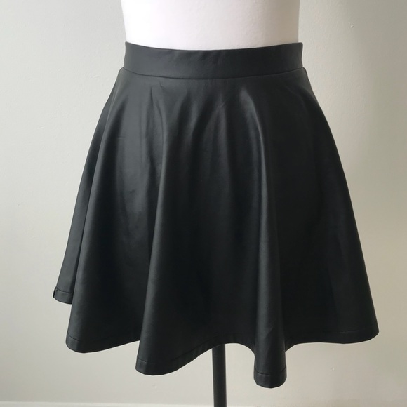 Dresses & Skirts - Cals Brand   Faux Leather Skater Skirt